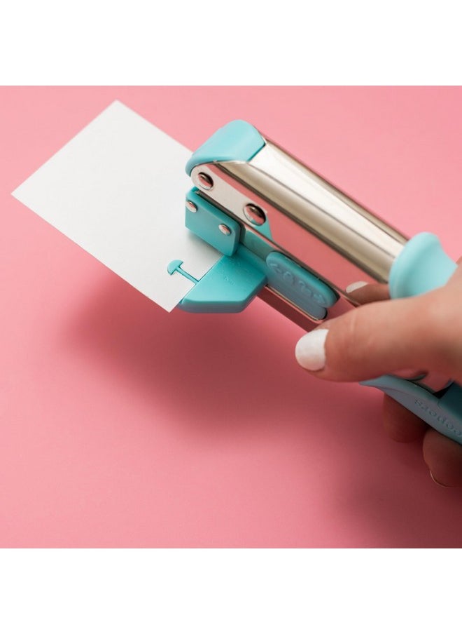 We R Memory Keepers Crop A Dile Disc Power Punch Blue Comfort Handle Scrapbooking Tool Compatible For Most Tin Metal Craft Paper Leather Fabric  - Image 4