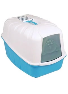 MBS Komodo Cat Litter Box Light Blue/White 