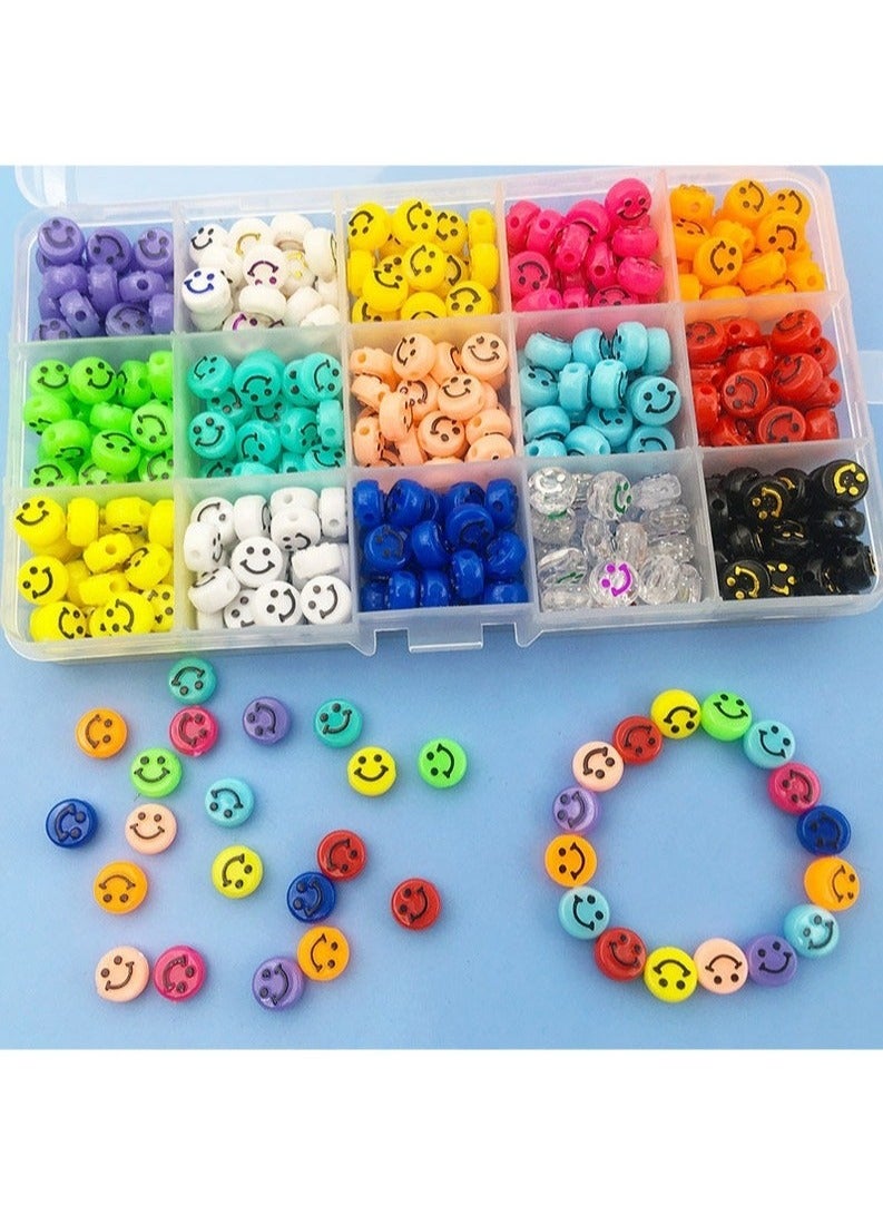 Arabest 300PCS Smile Face Beads, 10mm Acrylic Round Smile Happy Face Loose Spacer Beads for Jewelry Making Bracelet Earring Necklace DIY Craft  - Image 5