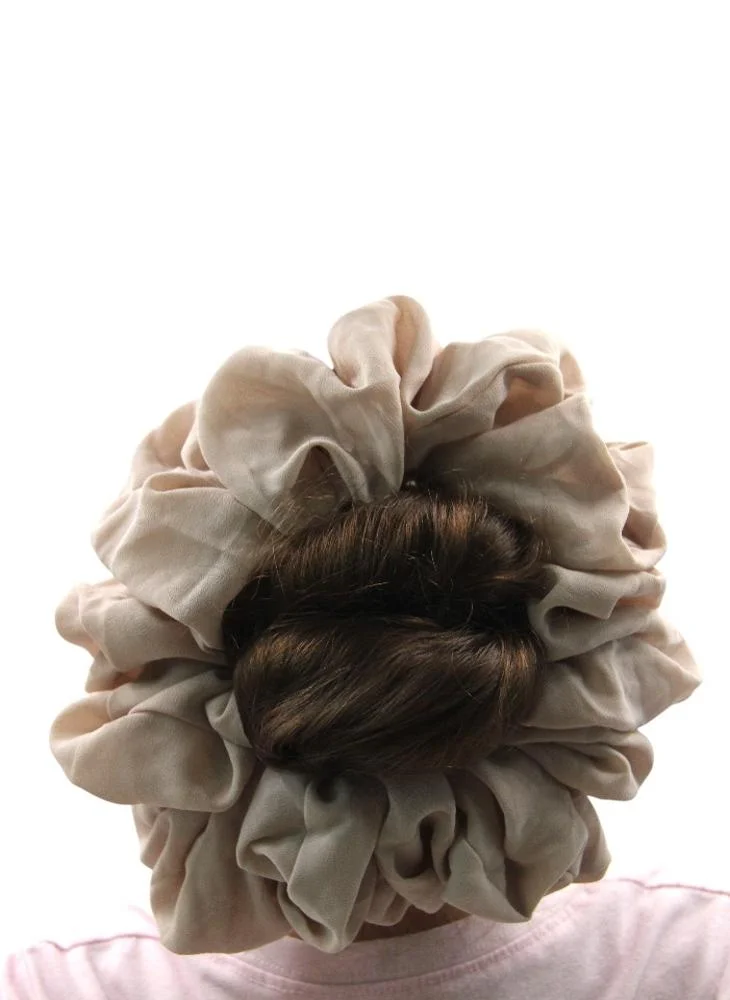 دىدانيالا D'Daniela - Elastic Volumizing Hijab Scrunchie Tie Bun - Taupe