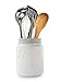 Comfify Wide Mouth Mason Jar Utensil Holder by  - Decorative Kitchenware Organizer Crock, Chip Resistant Ceramic - - Image 2