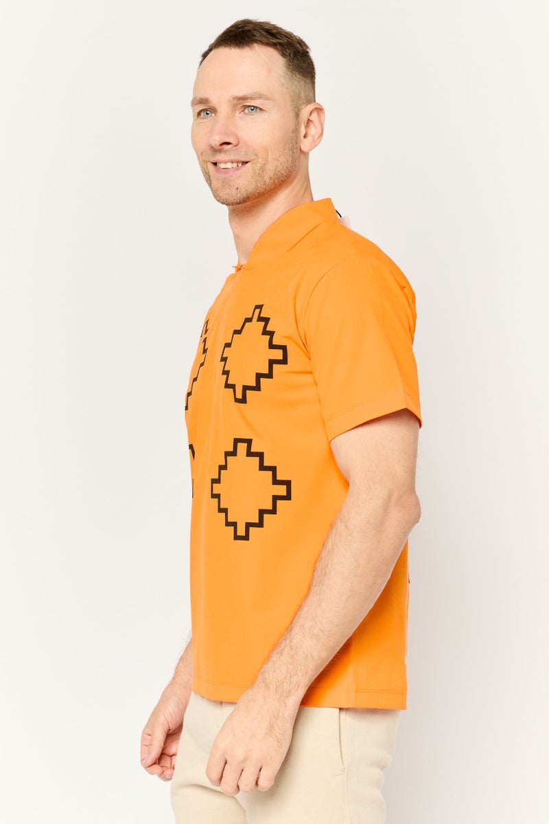 PUMA Puma x Pronounce Men Sportswear Fit Short Sleeves Outdoor T-Shirt, Orange - Image 3