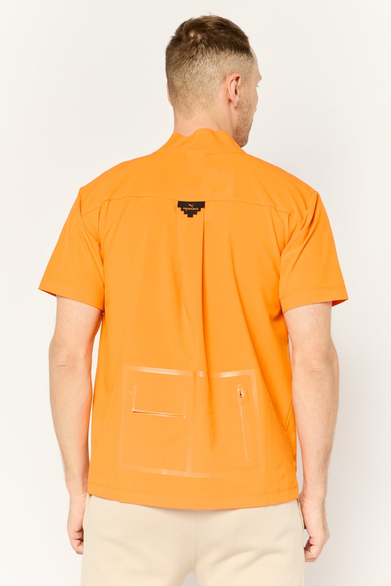 PUMA Puma x Pronounce Men Sportswear Fit Short Sleeves Outdoor T-Shirt, Orange - Image 4