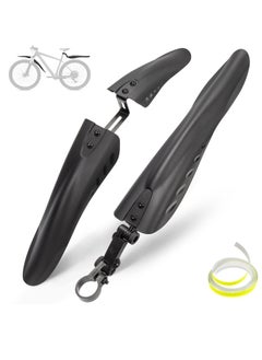 Y&D Bike Fender Set with 26ft DIY Reflective Tape, Adjustable Bicycle Fenders for 22in 24in 26in 27.5in, 3 Parts-Universal Full Cover Thicken Widen, Front/Rear Mud Guards Fit MTB Mountain Road  - Image 1