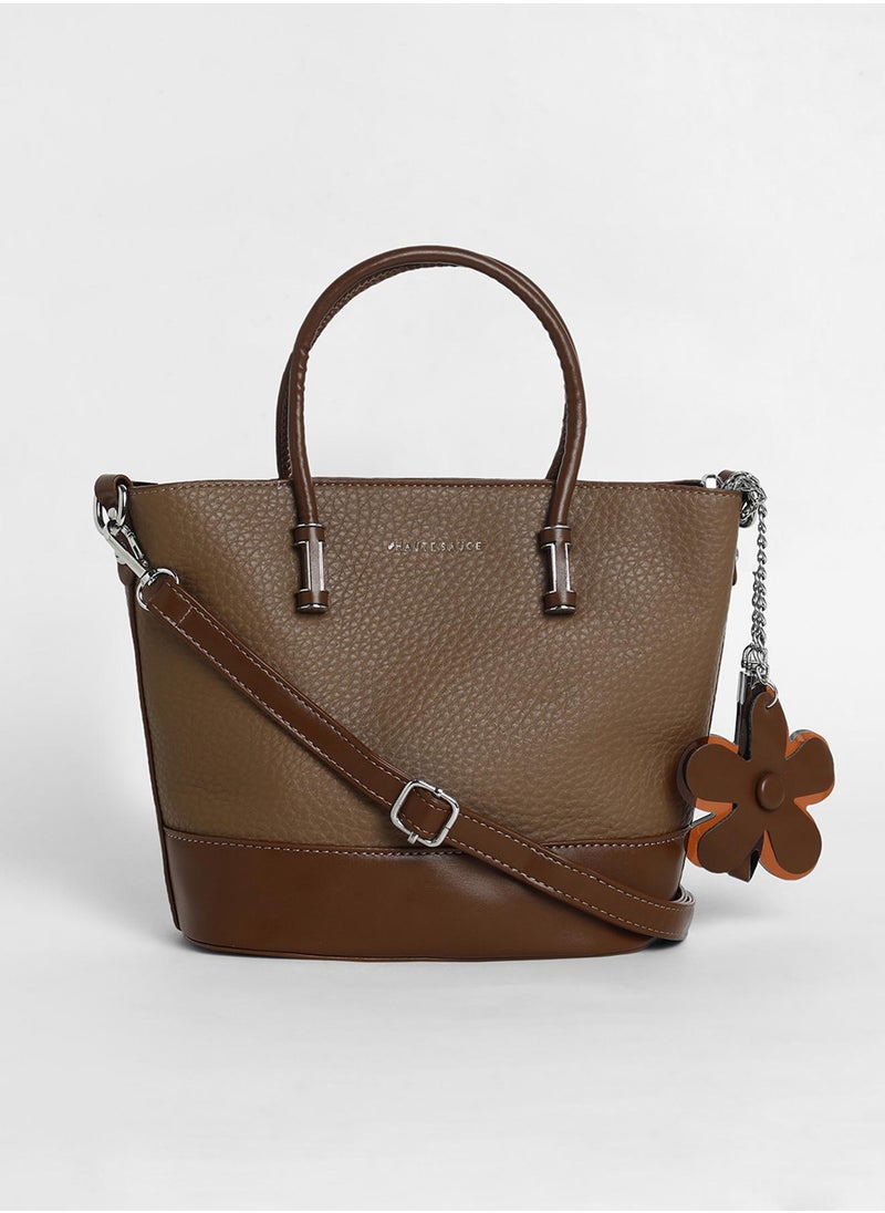 Haute Sauce - Women's The Basket Hand Bag - Chocolate Brown - Image 1