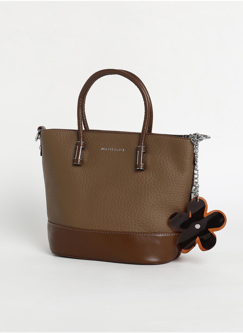Haute Sauce - Women's The Basket Hand Bag - Chocolate Brown - Image 1