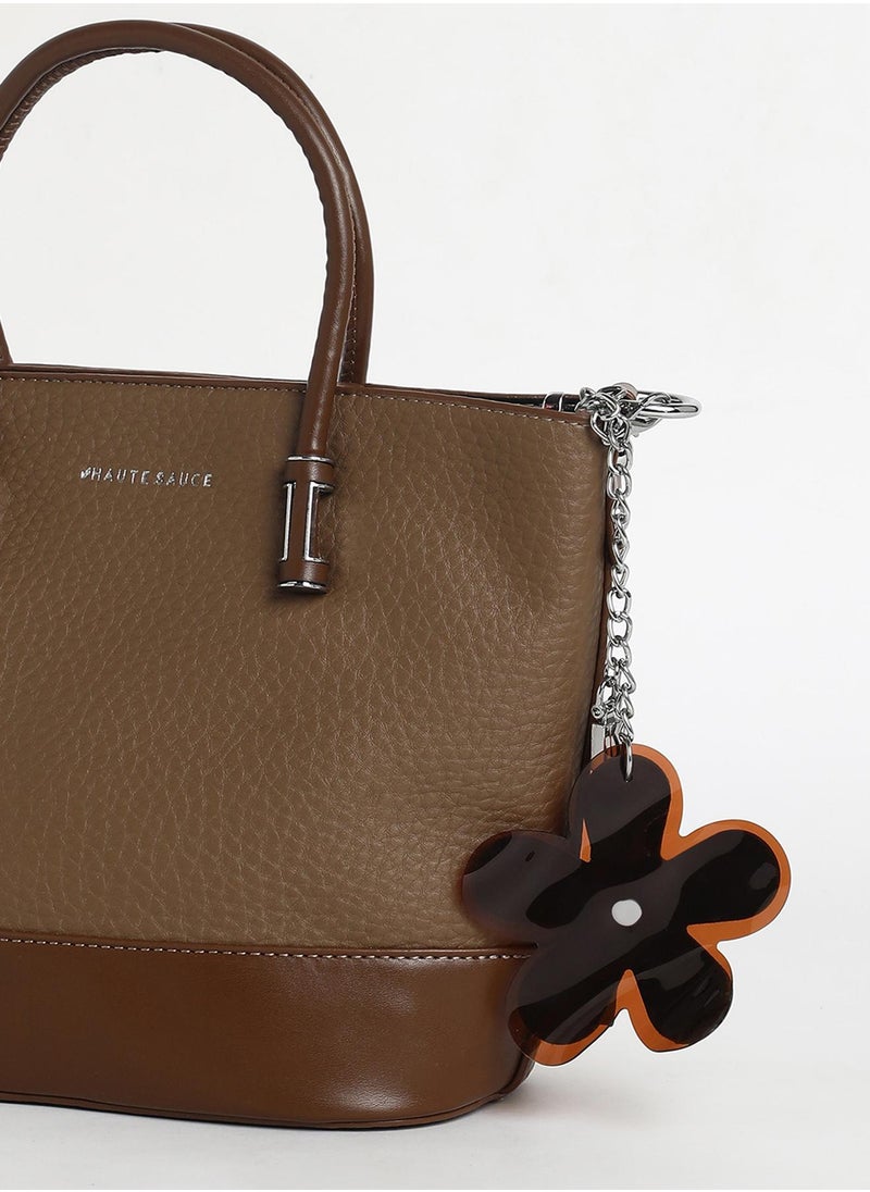 Haute Sauce - Women's The Basket Hand Bag - Chocolate Brown - Image 1