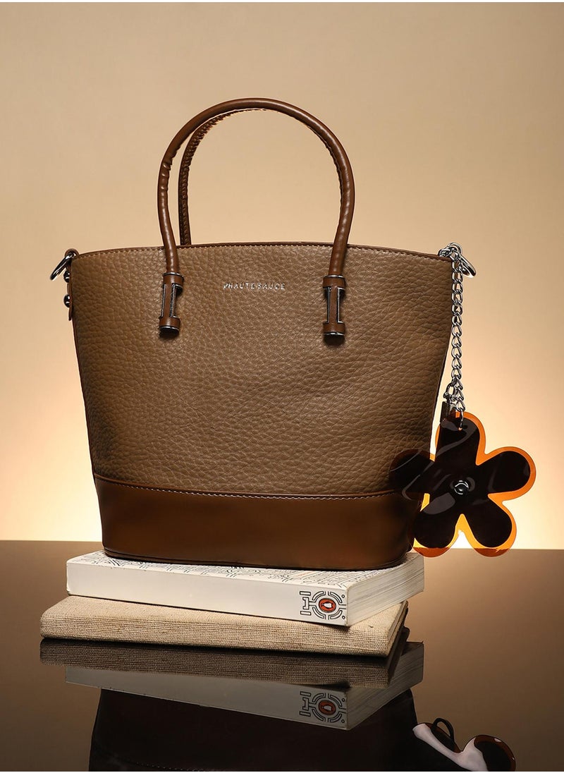 Haute Sauce - Women's The Basket Hand Bag - Chocolate Brown - Image 1