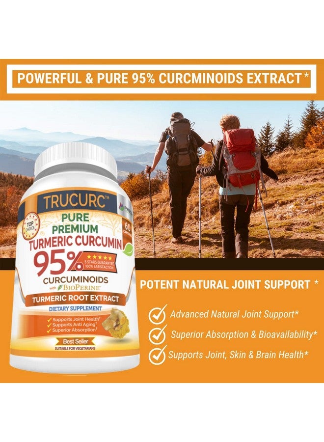 FRESH HEALTHCARE Trucurc Turmeric Curcumin with Black Pepper Supplement with 95% Pure Curcumin - Potent Joint Support Supplement - Max Absorption for Natural Joint Health Support - 60 Turmeric Capsules - Image 4