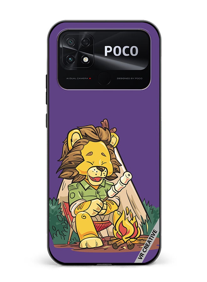VR CREATIVE Protective Case Cover For Xiaomi Poco C40 Lion Chilling Design Multicolour - Image 1
