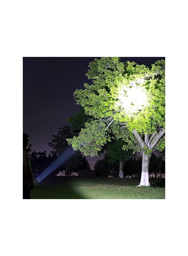 promass Super Bright LED Torch, Handheld Rechargeable LED Flashlight, Camping Lantern, Searchlight with Handle, for Camping Hunting Hiking, Black - Image 3