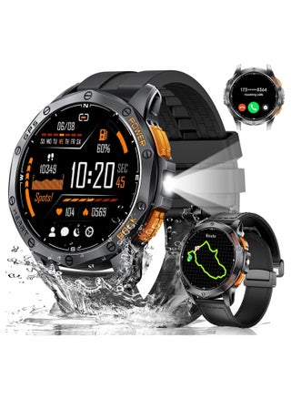 GPS Military Smart Watch for Men, LED Flashlight/Compass/45 Days Battery/IP68 Waterproof 1.43'' AMOLED Smartwatch, 100+ Sports Modes Fitness Tracker, Rugged Smart Watches for Android iOS - pzsku/ZC94D235260A40D577934Z/45/1743911766/56bc5993-3785-45d5-aadb-4e41d5a1332a