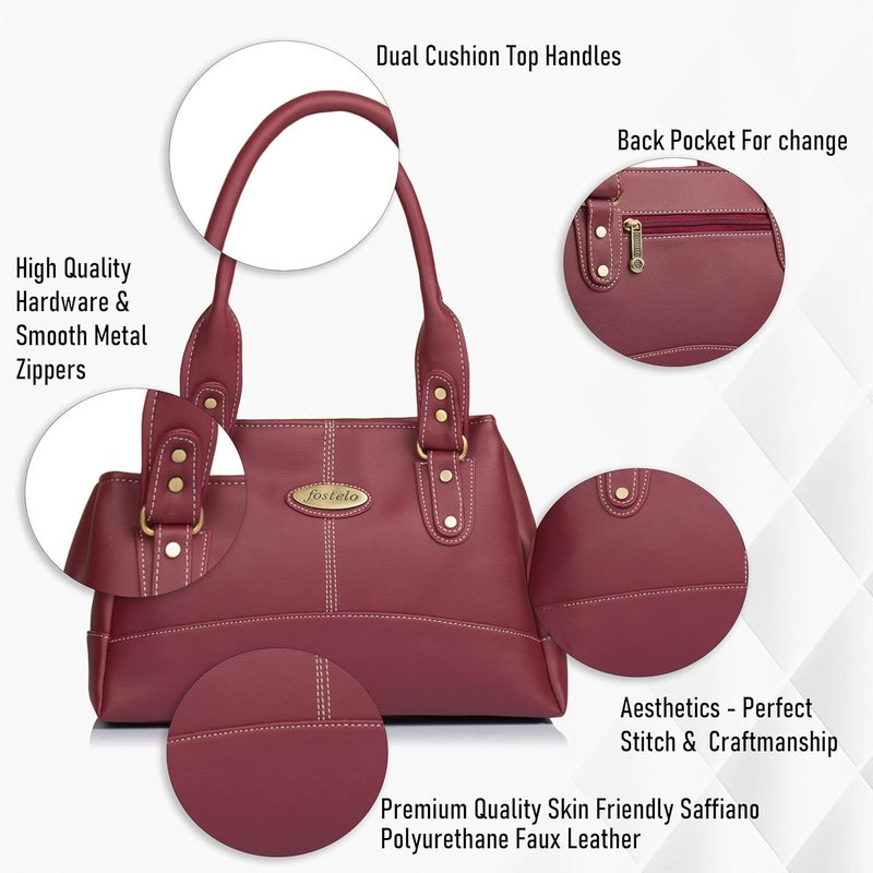 Fostelo Women's Catlin Satchel Tote Handbag for Women | Ladies Purse | Stylish Shoulder Bag | Gift For Women - Image 2