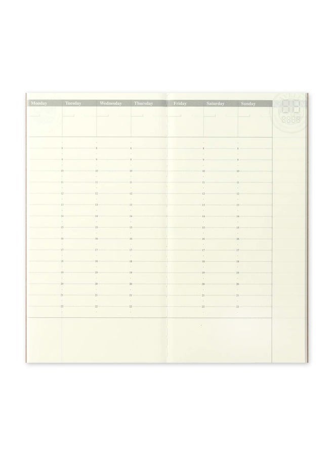 Designphil TRAVELER'S Designphil Notebook Refill 018 Free Diary [Weekly Vertical] 14379006 (Japan Import) - Image 3