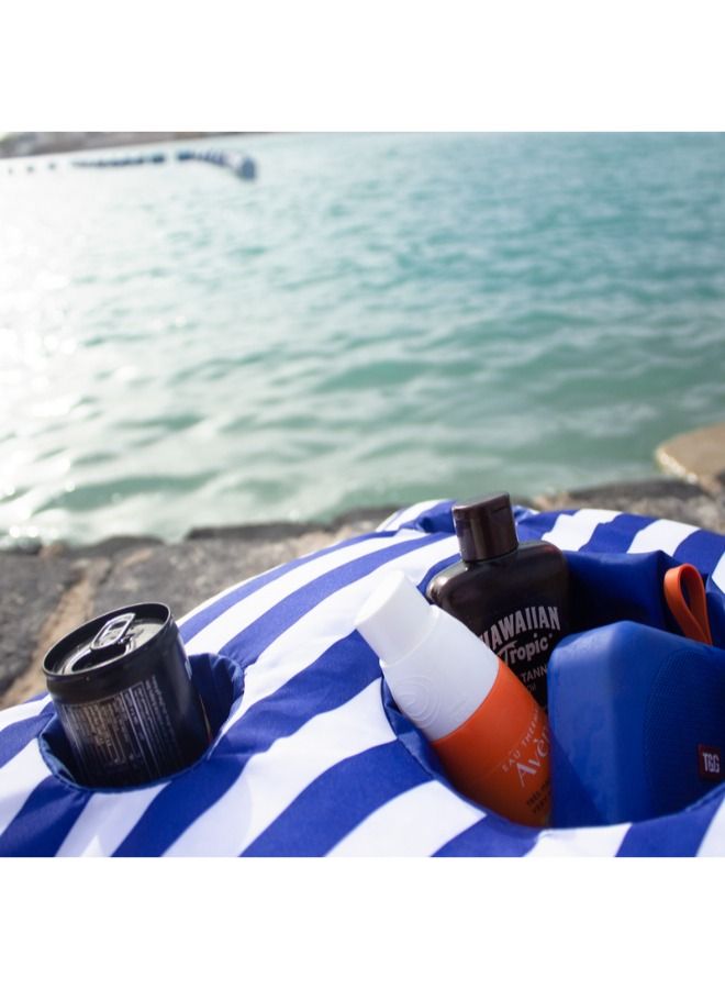 WAVY Floating Cup Holders Tray - Blue & White - Image 4