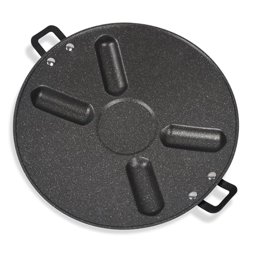 BISONBERG Non-Stick BBQ Grill Plate for Roasting, Cooking - Portable Stovetop, Indoor Outdoor Garden Camping, DIY Korean Barbecue Grill Pan Black - Image 1
