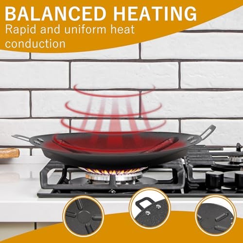 BISONBERG Non-Stick BBQ Grill Plate for Roasting, Cooking - Portable Stovetop, Indoor Outdoor Garden Camping, DIY Korean Barbecue Grill Pan Black - Image 3
