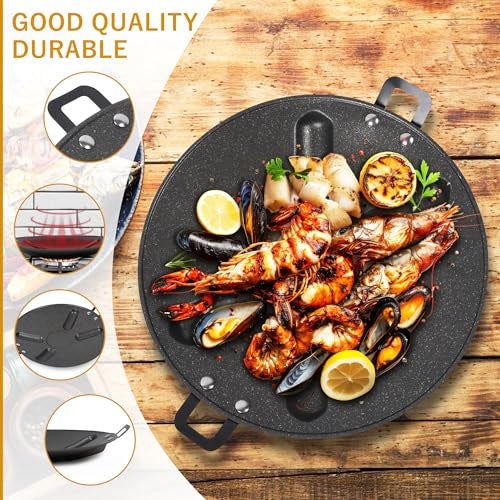 BISONBERG Non-Stick BBQ Grill Plate for Roasting, Cooking - Portable Stovetop, Indoor Outdoor Garden Camping, DIY Korean Barbecue Grill Pan Black - Image 4