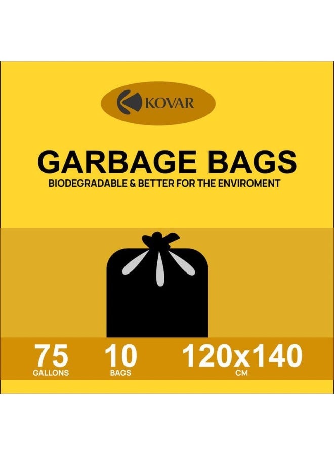 Kovar Biodegradable & Antibacterial Garbage Bags - 75 Gallon, 120X140Cm, 2-Pack Roll Set - Image 2