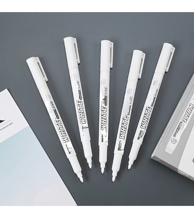 3pcs High Quality White Multi Purpose Markers For Mural Glass Wood Painting Leather Office Bookkeeping - Image 3