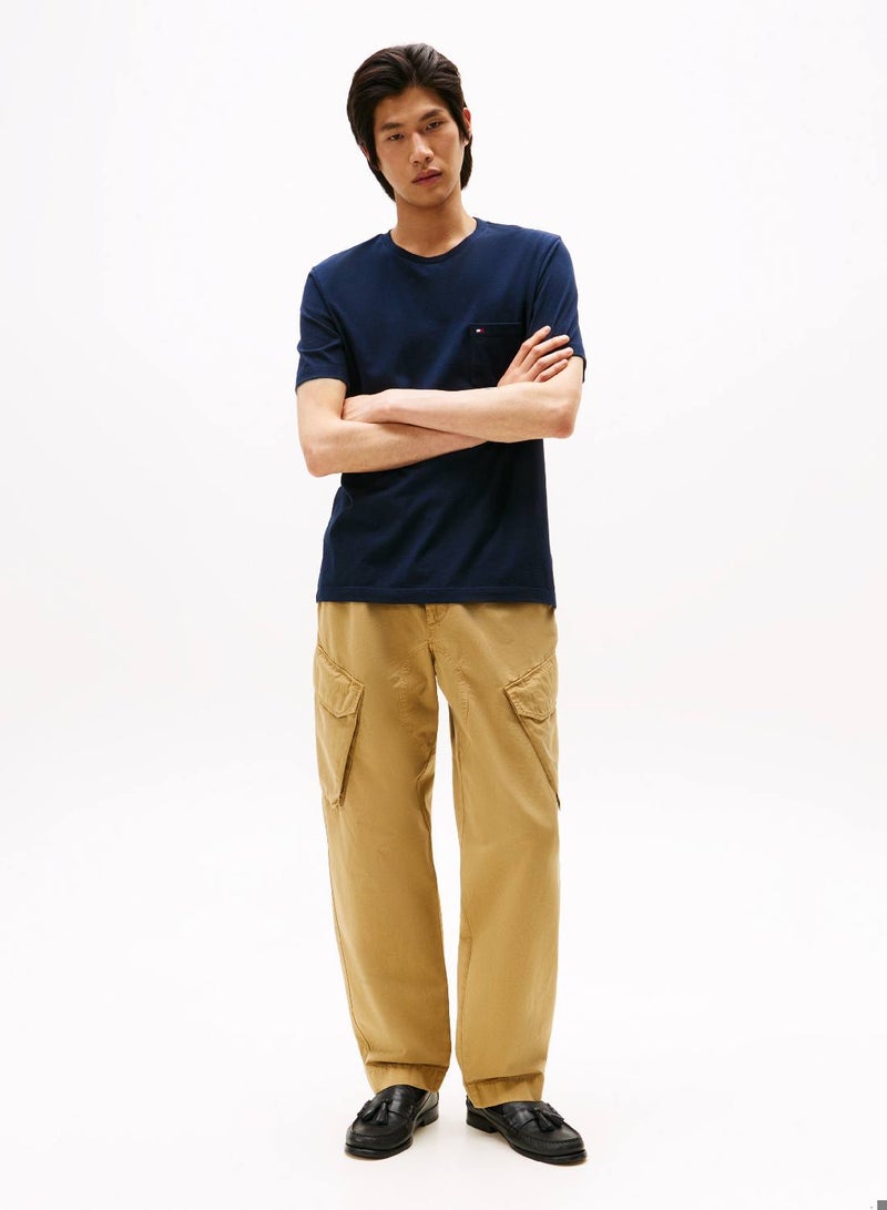 TOMMY HILFIGER Patch Pocket Crew Neck T-Shirt - Image 3