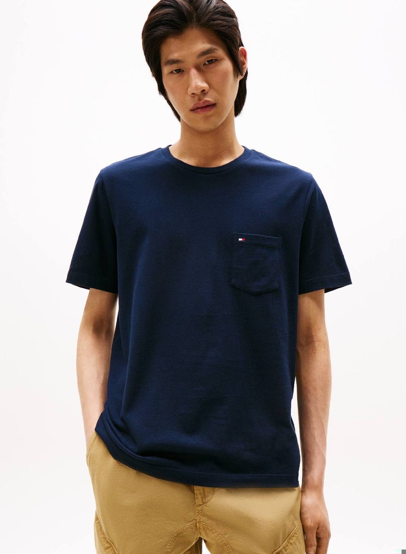 TOMMY HILFIGER Patch Pocket Crew Neck T-Shirt - Image 1