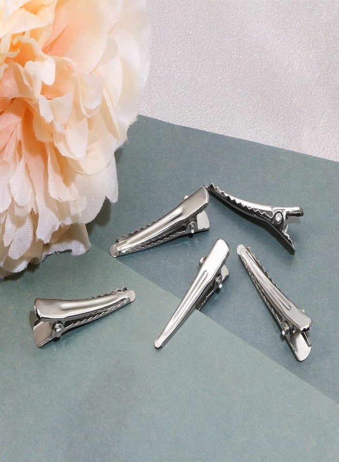 Shapenty Metal Hair Clips Alligator Teeth Prongs Hair Clips Hairpins Clamps Holders for Women Girl Hair Bow Accessories Making Hair Salon DIY Arts Crafts Projects, 30PCS (35mm, Silver) - Image 4