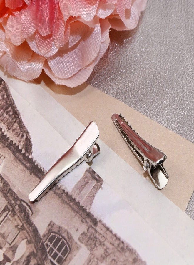 Shapenty Metal Hair Clips Alligator Teeth Prongs Hair Clips Hairpins Clamps Holders for Women Girl Hair Bow Accessories Making Hair Salon DIY Arts Crafts Projects, 30PCS (35mm, Silver) - Image 5