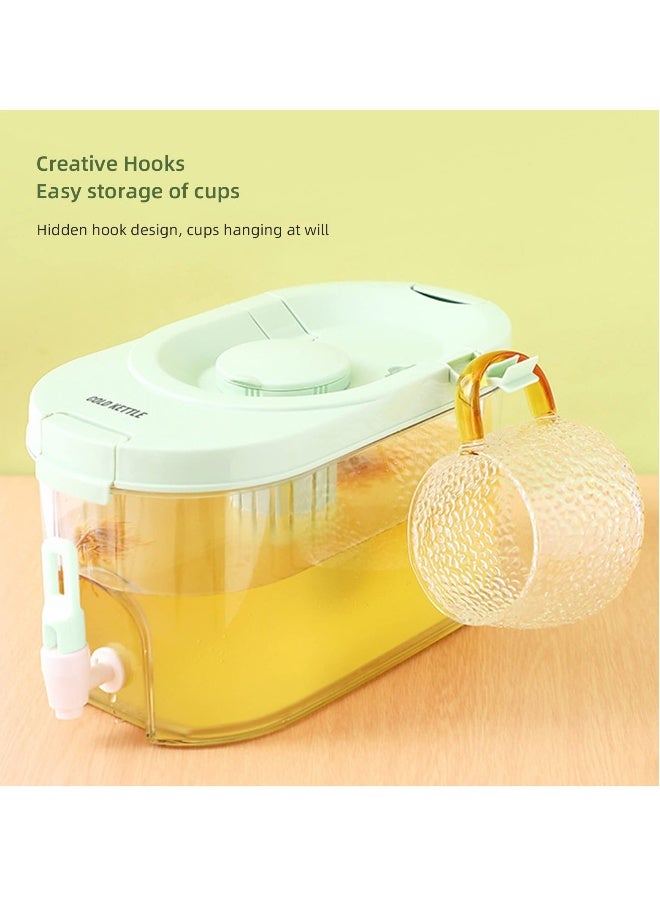 Drink Dispenser for Fridge, 1 Gallon Plastic Drink Dispenser Fridge Clear Beverage Dispenser with Faucet for Juice, Drink, Milk, Lemonade for Kitchen Home Party Bar - Image 5