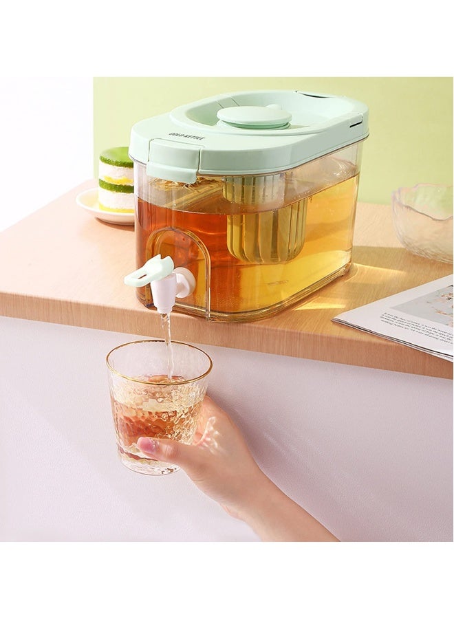 Drink Dispenser for Fridge, 1 Gallon Plastic Drink Dispenser Fridge Clear Beverage Dispenser with Faucet for Juice, Drink, Milk, Lemonade for Kitchen Home Party Bar - Image 1