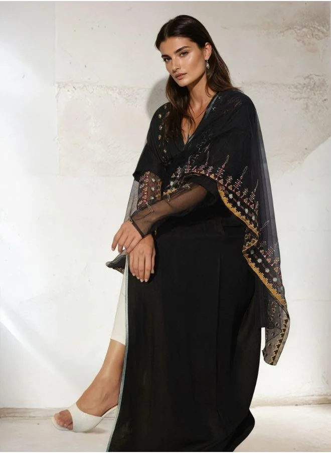 The Untitled Project Proud Saudi - Abaya & Scarf Set