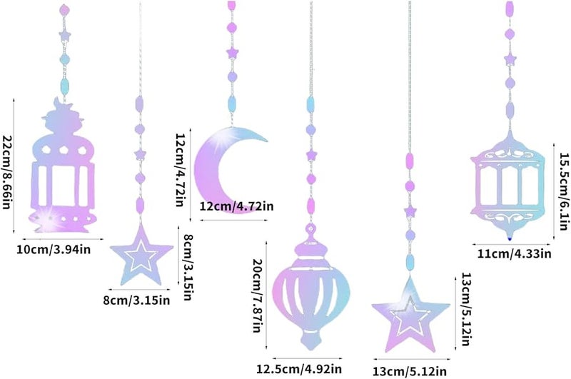Gold Card Star Moon Lamp Garland Ramadan Eid Home Decor Party Hanging Ornaments - Image 5