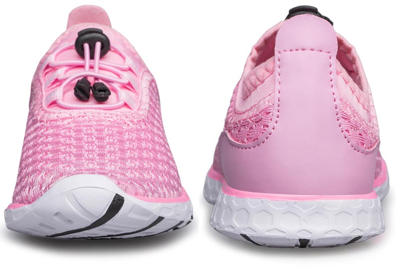 DOUSSPRT Water Shoes for Kids Boys Girls Quick Dry Beach Sports Swim Pool Aqua Shoes for Toddler/Little Kid/Big Kid Pink 12 - Image 4