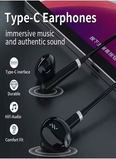 Letv In-Ear Noise Cancelling Headphones With Microphone For IPhone 15 Pro Max Samsung S24 Ultra A53 A54 S23 FE S22 S21 - Black  - Image 2