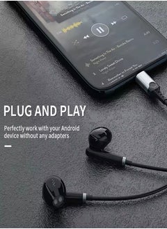 Letv In-Ear Noise Cancelling Headphones With Microphone For IPhone 15 Pro Max Samsung S24 Ultra A53 A54 S23 FE S22 S21 - Black  - Image 3