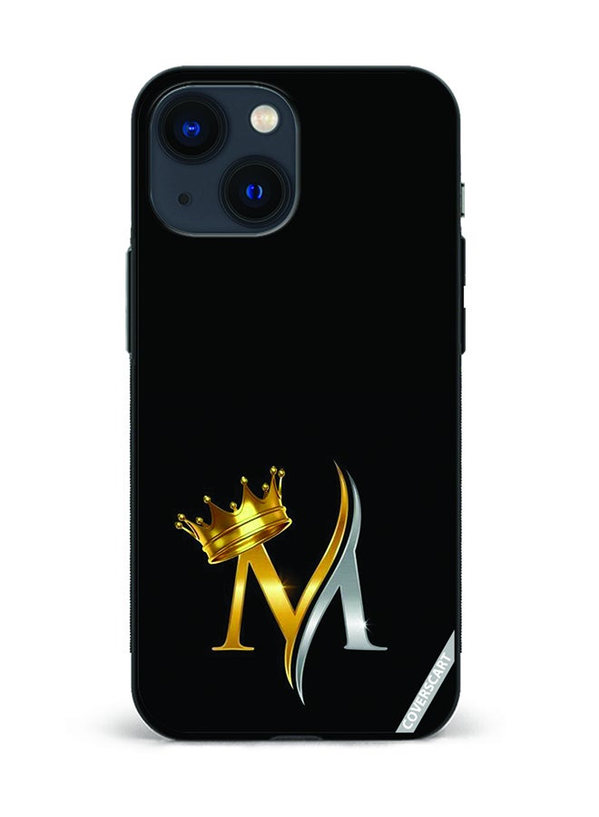 COVERSCART Protective Case Cover For Apple iPhone 13 Mini Letter M Design Black
