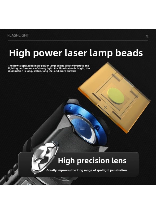 Generic - Flashlight Super Bright White Laser Outdoor Long-range Digital Display Multi-functional Tactical Strong Light Flashlight-Product Specifications:S80 White Laser Single Flashlight + Usb Cable (battery Not Included) - Image 1