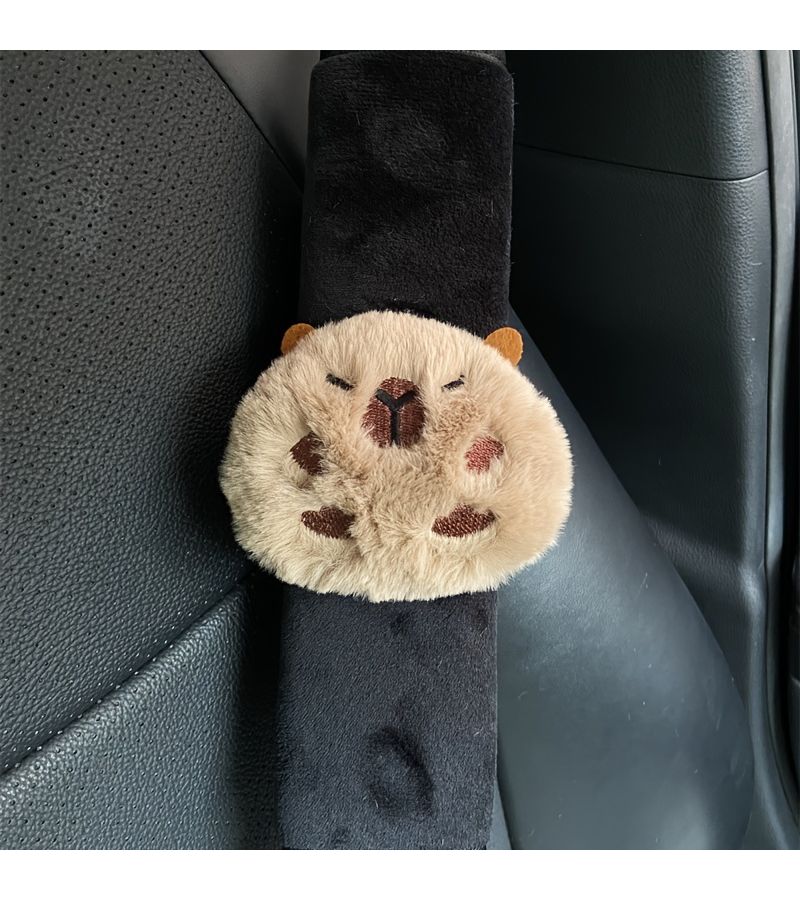 Cartoon Capybara Car Seat Belt Covers And Shoulder Protectors For Women Shy Sleeping - Image 3