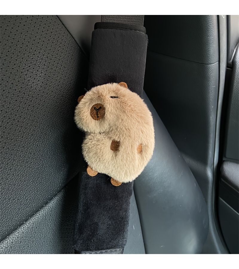 Cartoon Capybara Car Seat Belt Covers And Shoulder Protectors For Women Shy Sleeping - Image 4