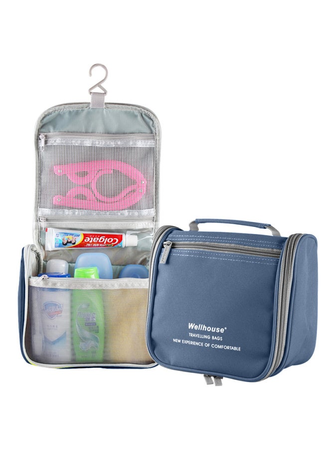 Wellhouse Wellhouse Toiletry Bag, Travel Makeup Organizer For Men And Women, Portable Cosmetic Bag For Business Trips, Deep Blue  - Image 3