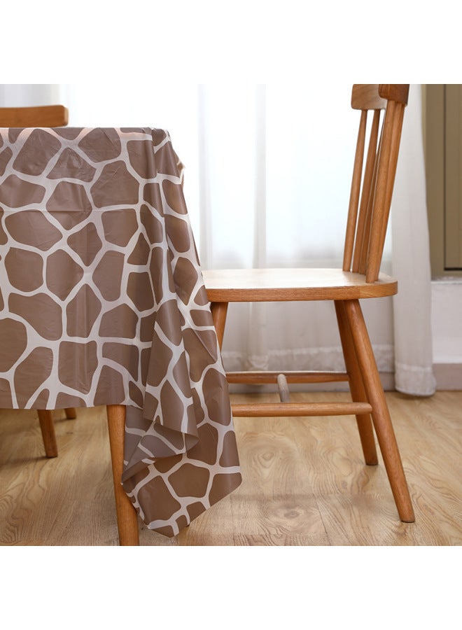 Disposable Tablecloth Printed Party Decorative Tablecloth PEVA Thickened Party Tablecloth Four Colors-Color:Milk Pattern-Specifications:137*274cm - Image 3