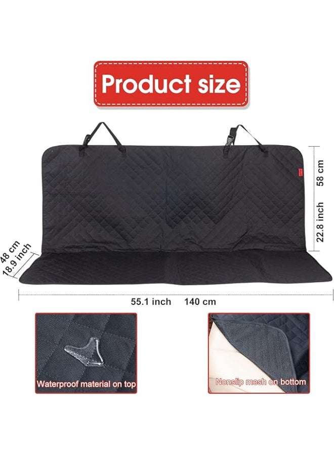 Waterproof Dog Car Seat Cover for Back Seat, Non-Slip & Universal Fit for SUV, Car, Truck with 4 Safety Belt Openings for Secure Travel - Image 5