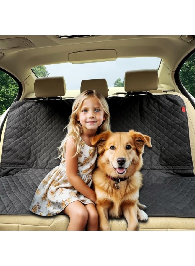 Waterproof Dog Car Seat Cover for Back Seat, Non-Slip & Universal Fit for SUV, Car, Truck with 4 Safety Belt Openings for Secure Travel - Image 3