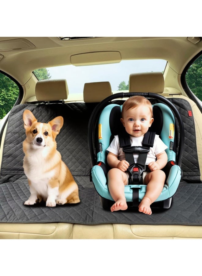 Waterproof Dog Car Seat Cover for Back Seat, Non-Slip & Universal Fit for SUV, Car, Truck with 4 Safety Belt Openings for Secure Travel - Image 4