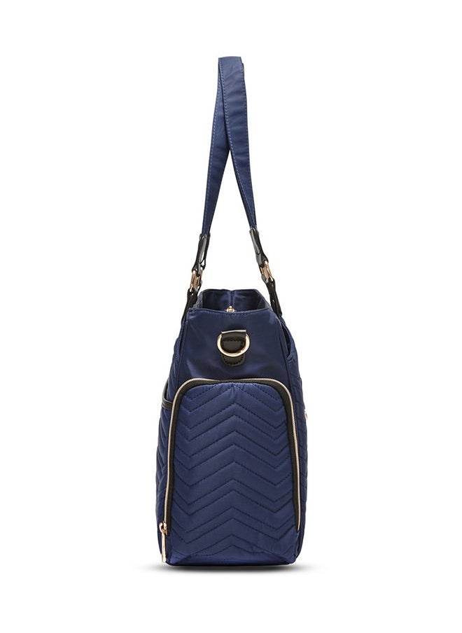 Little Story - Matilda Diaper Bag With Adjustable Padded Shoulder Strap - Navy Blue - Image 1