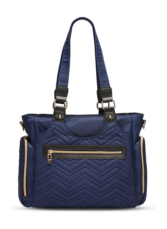 Little Story - Matilda Diaper Bag With Adjustable Padded Shoulder Strap - Navy Blue - Image 1