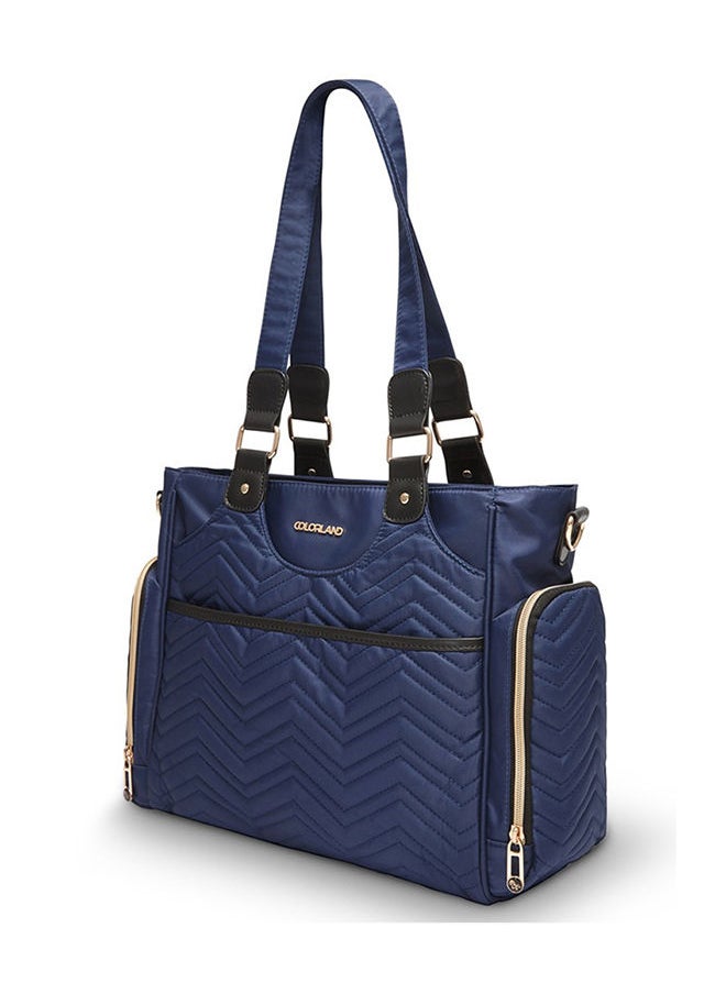 Little Story - Matilda Diaper Bag With Adjustable Padded Shoulder Strap - Navy Blue - Image 1