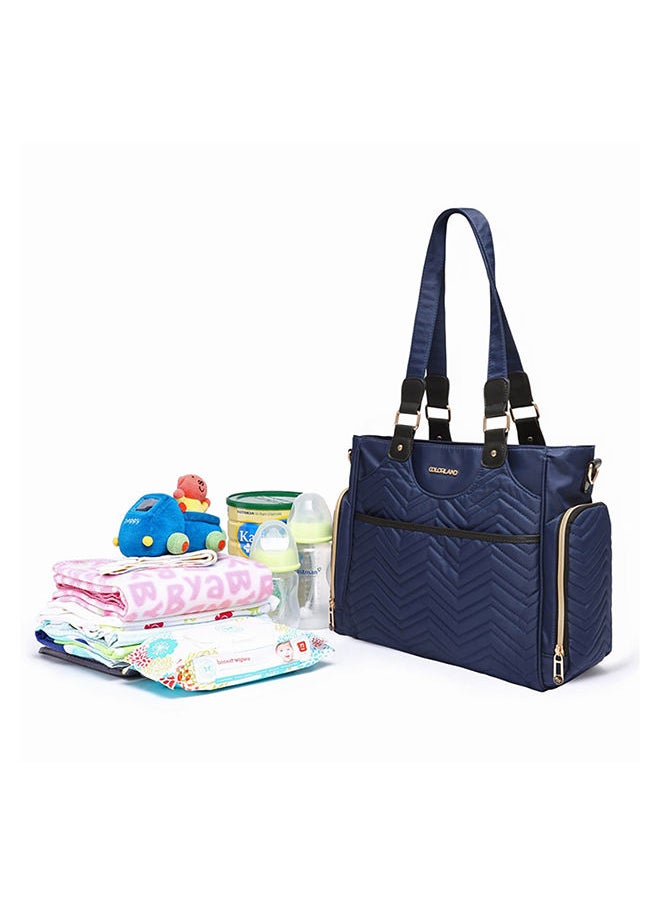 Little Story - Matilda Diaper Bag With Adjustable Padded Shoulder Strap - Navy Blue - Image 1