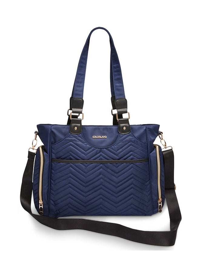Little Story - Matilda Diaper Bag With Adjustable Padded Shoulder Strap - Navy Blue - Image 1