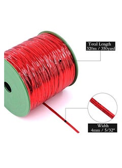 Glarks Glarks 350 Yard Red Metallic Twist Ties for Bread Candy Bag Parties Decorative Ties  - Image 2